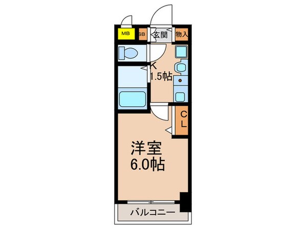 エスリード新梅田（704）の物件間取画像